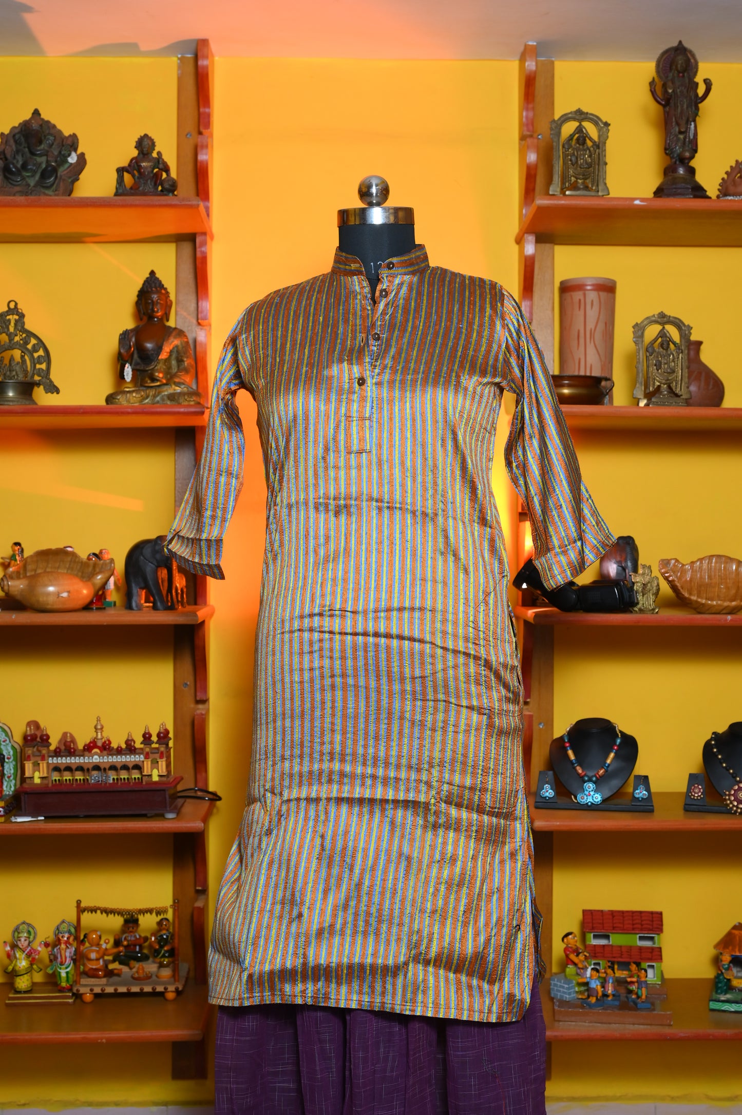 Grey silk Kurta