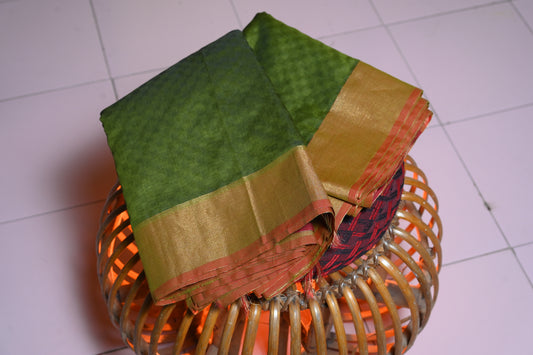 GREEN POCHAMPALLI COTTON SARI