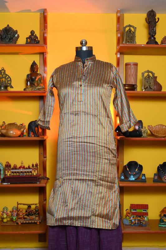Grey silk Kurta