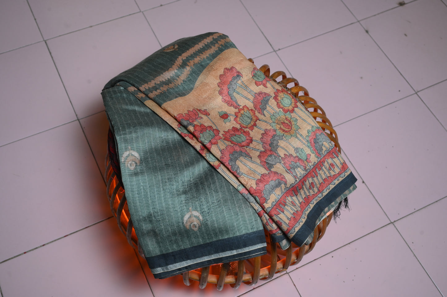 SPUN COTTON PRINTED SARI