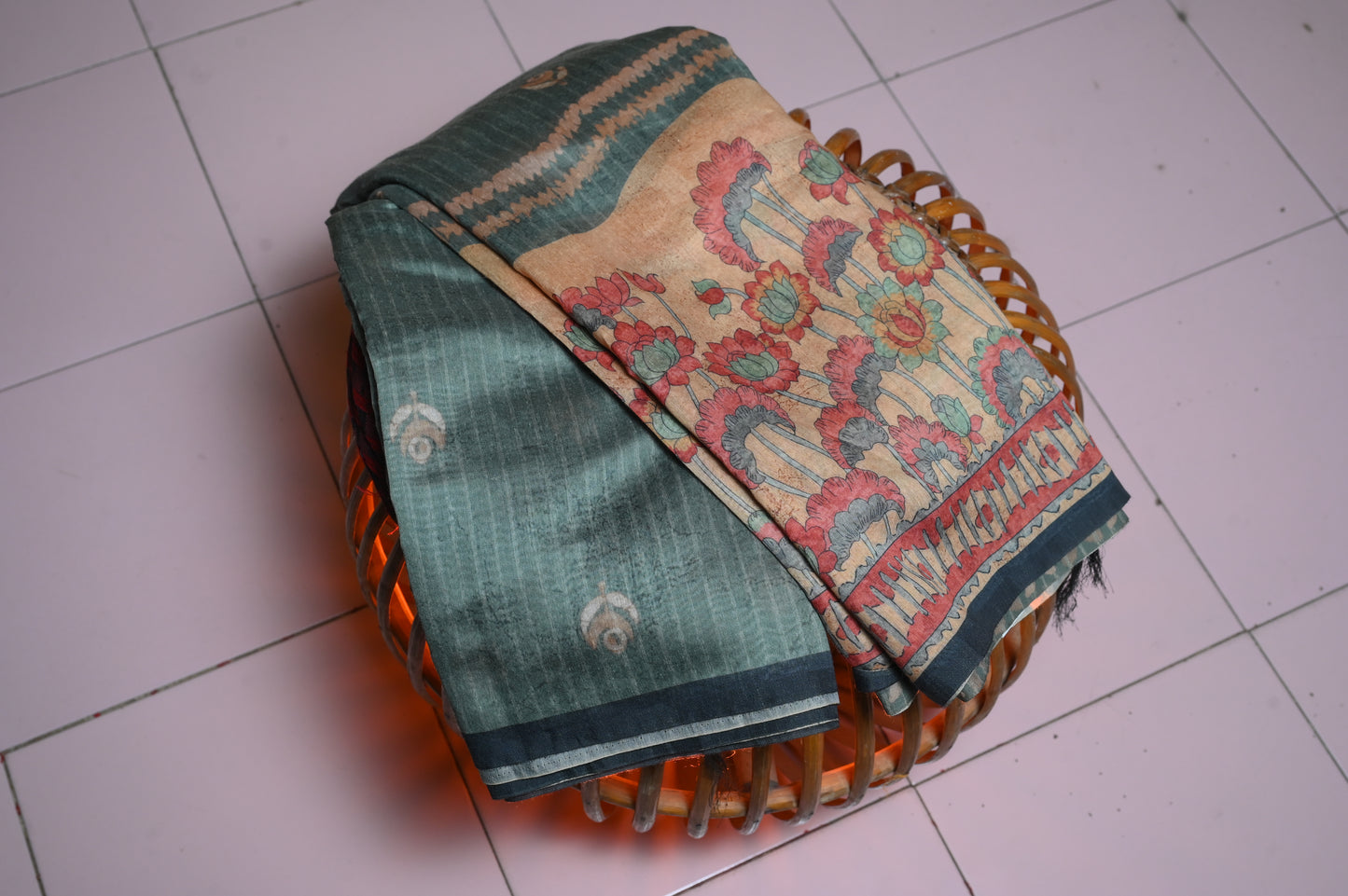SPUN COTTON PRINTED SARI
