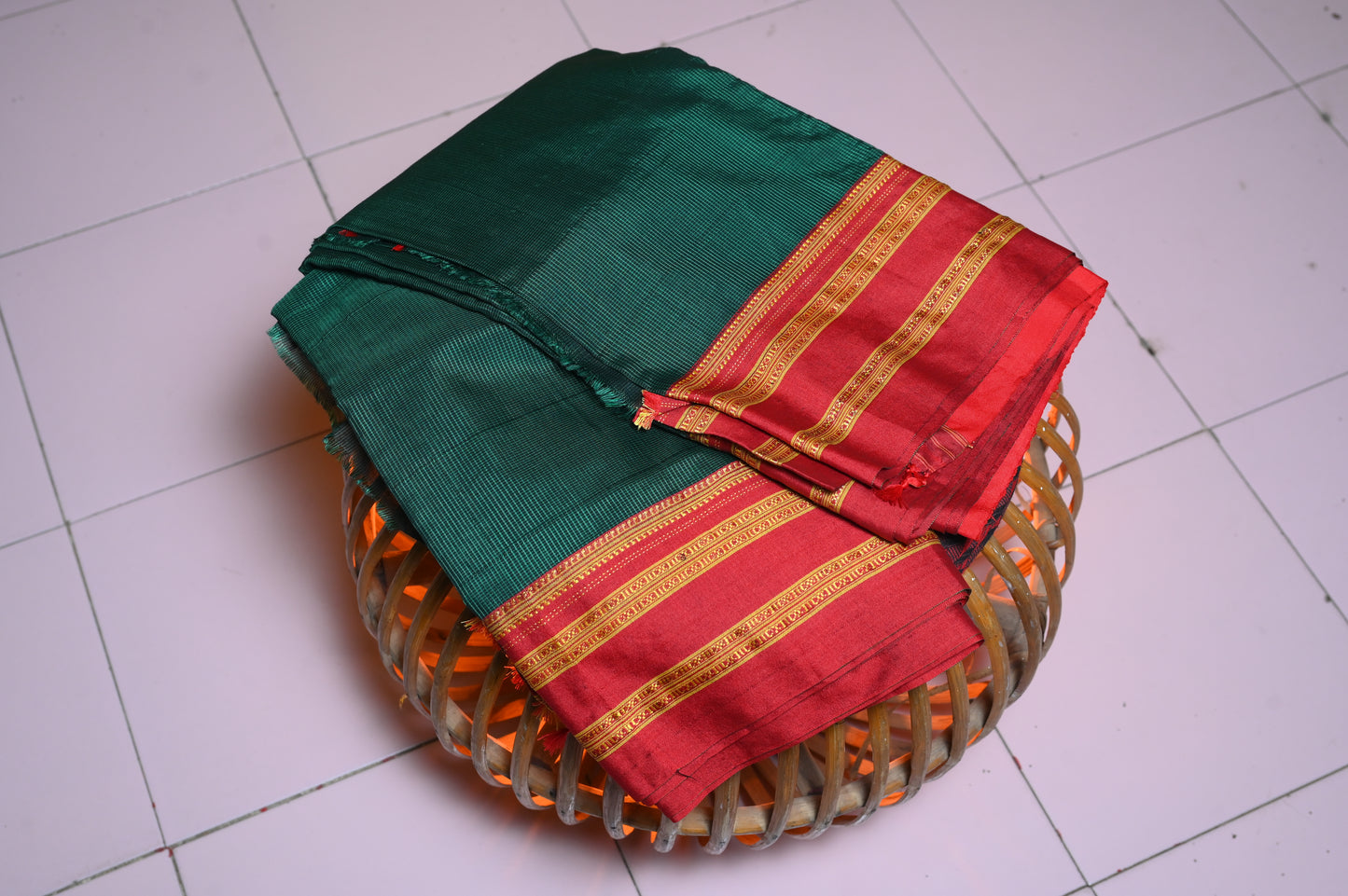 DARK GREEN ILKAL SARI