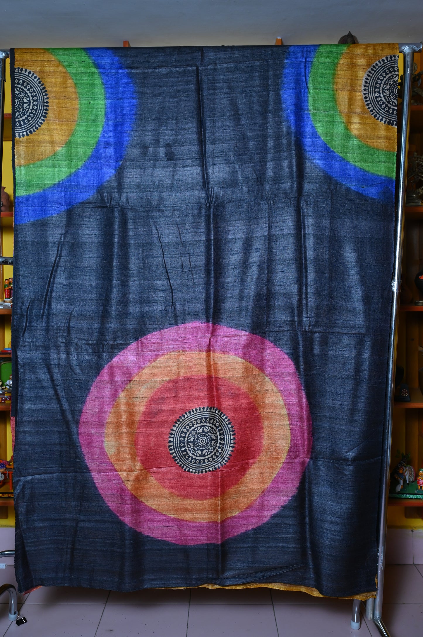 RAW SILK MULTI COLOUR SARI